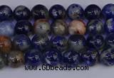 CSO511 15.5 inches 6mm round orange sodalite beads wholesale