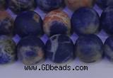 CSO524 15.5 inches 12mm round matte orange sodalite beads wholesale