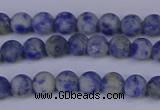 CSO530 15.5 inches 4mm round matte African sodalite beads wholesale