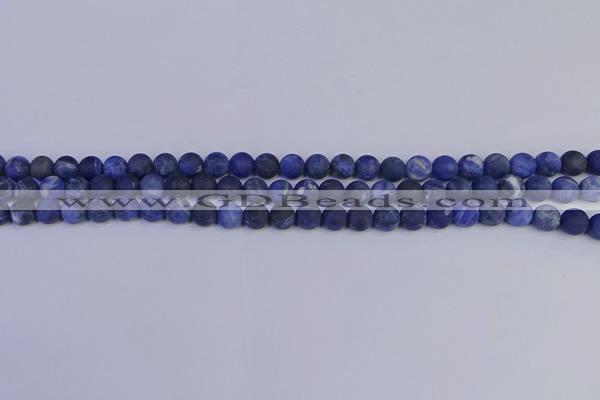 CSO541 15.5 inches 6mm round matte sodalite beads wholesale