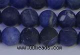 CSO544 15.5 inches 12mm round matte sodalite beads wholesale