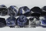 CSO56 15.5 inches 10*14mm faceted nuggets sodalite gemstone beads