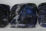 CSO57 15.5 inches 35*35mm square sodalite gemstone beads