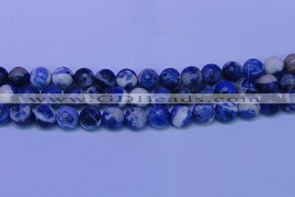 CSO625 15.5 inches 14mm faceted round AB grade sodalite beads