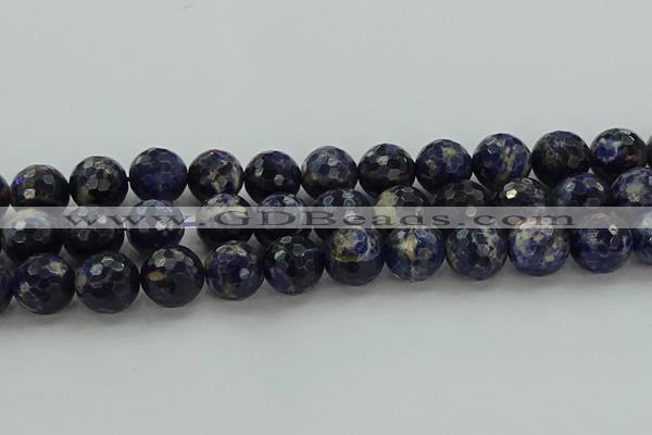 CSO647 15.5 inches 16mm faceted round sodalite gemstone beads