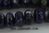 CSO665 15.5 inches 8*14mm faceted rondelle sodalite gemstone beads