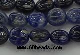 CSO670 15.5 inches 10mm flat round sodalite gemstone beads