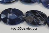 CSO68 15.5 inches 13*18mm faceted oval sodalite gemstone beads wholesale