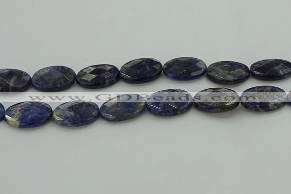 CSO720 15.5 inches 18*25mm faceted oval sodalite gemstone beads