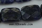 CSO729 15.5 inches 18*18mm faceted square sodalite gemstone beads