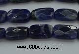 CSO735 15.5 inches 8*12mm faceted rectangle sodalite gemstone beads