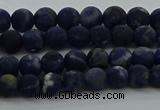 CSO810 15.5 inches 4mm round matte sodalite gemstone beads