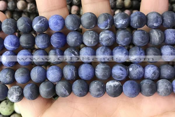 CSO842 15.5 inches 8mm round matte sodalite beads wholesale