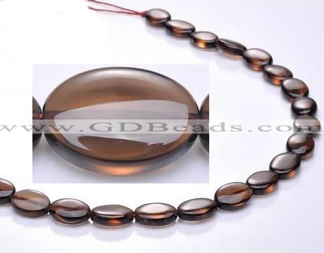 CSQ01 A grade 10*14mm oval natural smoky quartz beads Wholesale