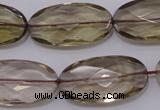 CSQ214 15*30mm faceted oval grade AA natural smoky quartz beads