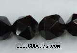 CSQ357 15.5 inches 18mm faceted nuggets smoky quartz beads