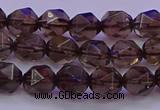 CSQ522 15.5 inches 8mm faceted nuggets smoky quartz beads