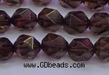 CSQ523 15.5 inches 10mm faceted nuggets smoky quartz beads