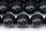 CSQ542 15 inches 10mm round black morion smoky quartz beads