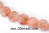 CSS03 10mm flat round natural indian sunstone beads wholesale