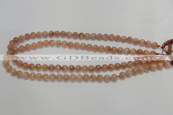 CSS16 15.5 inches 8mm round natural sunstone beads wholesale