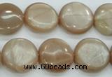 CSS204 15.5 inches 18mm flat round natural sunstone beads