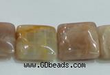 CSS259 15.5 inches 20*20mm square natural sunstone beads