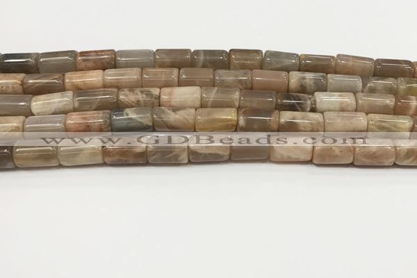 CSS400 15.5 inches 8*10mm - 8*13mm tube sunstone beads wholesale