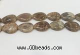 CSS411 15.5 inches 20*30mm flat teardrop sunstone beads wholesale