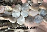 CSS440 15.5 inches 25mm twisted coin sunstone beads wholesale