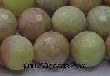 CSS616 15.5 inches 16mm faceted round yellow sunstone gemstone beads