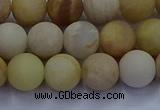 CSS623 15.5 inches 10mm round matte yellow sunstone gemstone beads