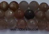 CSS642 15.5 inches 8mm faceted round sunstone gemstone beads