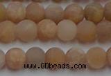 CSS651 15.5 inches 6mm round matte sunstone beads wholesale