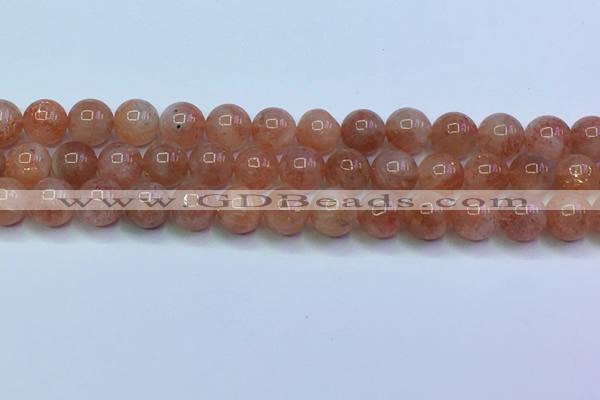 CSS715 15.5 inches 9mm round natural golden sunstone beads