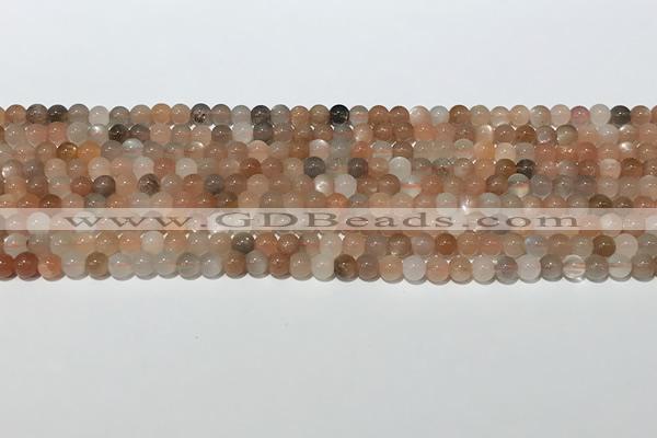 CSS783 15.5 inches 4mm round sunstone gemstone beads wholesale