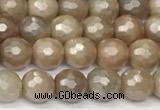 CSS810 15 inches 6mm faceted round AB-color sunstone beads