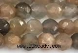 CSS825 15 inches 6mm faceted round sunstone beads