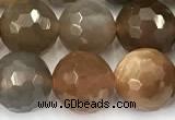 CSS827 15 inches 10mm faceted round sunstone beads