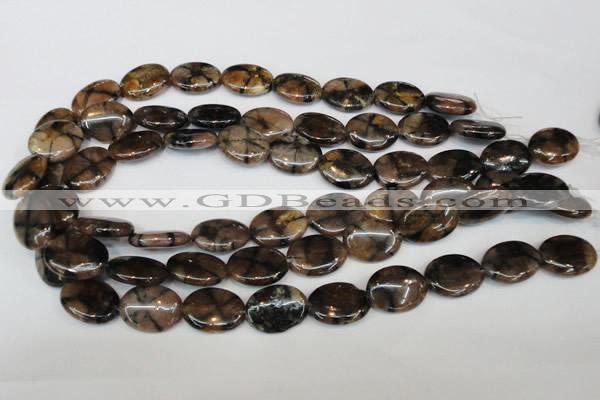 CST25 15.5 inches 15*20mm oval staurolite gemstone beads wholesale