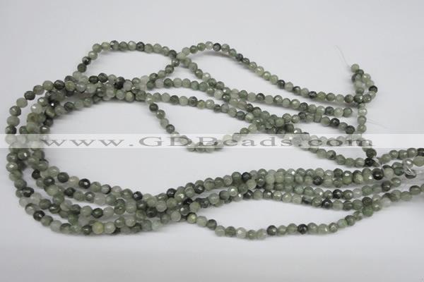 CSW10 15.5 inches 4mm faceted round seaweed quartz beads wholesale