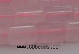 CTB103 15.5 inches 11*15mm faceted tube rose quartz beads