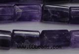 CTB106 15.5 inches 11*15mm faceted tube amethyst gemstone beads