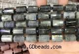 CTB209 15.5 inches 10*15mm faceted tube labradorite beads