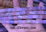 CTB253 15.5 inches 8*10mm - 8*12mm tube natural morganite beads