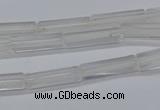 CTB310 15.5 inches 4*13mm tube white crystal beads wholesale