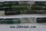 CTB315 15.5 inches 4*13mm tube moss agate beads wholesale