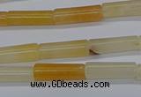 CTB321 15.5 inches 4*13mm tube yellow jade beads wholesale