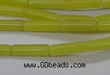 CTB323 15.5 inches 4*13mm tube lemon jade beads wholesale