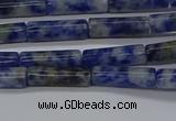 CTB355 15.5 inches 4*13mm tube blue spot stone beads wholesale